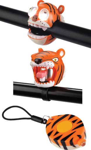 CRAZY LUČKA, ZVONEC TIGER IN ZADNJA LUČ ZA KOLO CRAZY LUČKA, ZVONEC TIGER IN ZADNJA LUČ ZA KOLO