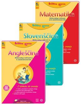 BRIHTNA GLAVCA MATEMATIKA-NOVO, SLOVENŠČINA IN ANGLEŠČINA 6