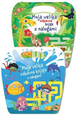 MOJA VELIKA ZABAVNA KNJIGA Z NALOGAMI - MODRA+ZELENA