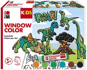 SET BARV ZA STEKLO DINOZAVRI